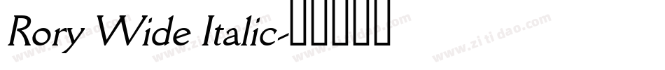 Rory Wide Italic字体转换